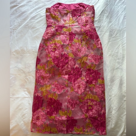 Lulus Upgraded Event Pink Floral Midi Dress - Picture 4 of 9